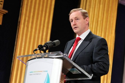 Taoiseach Enda Kenny pictured delivering the opening address at the forum