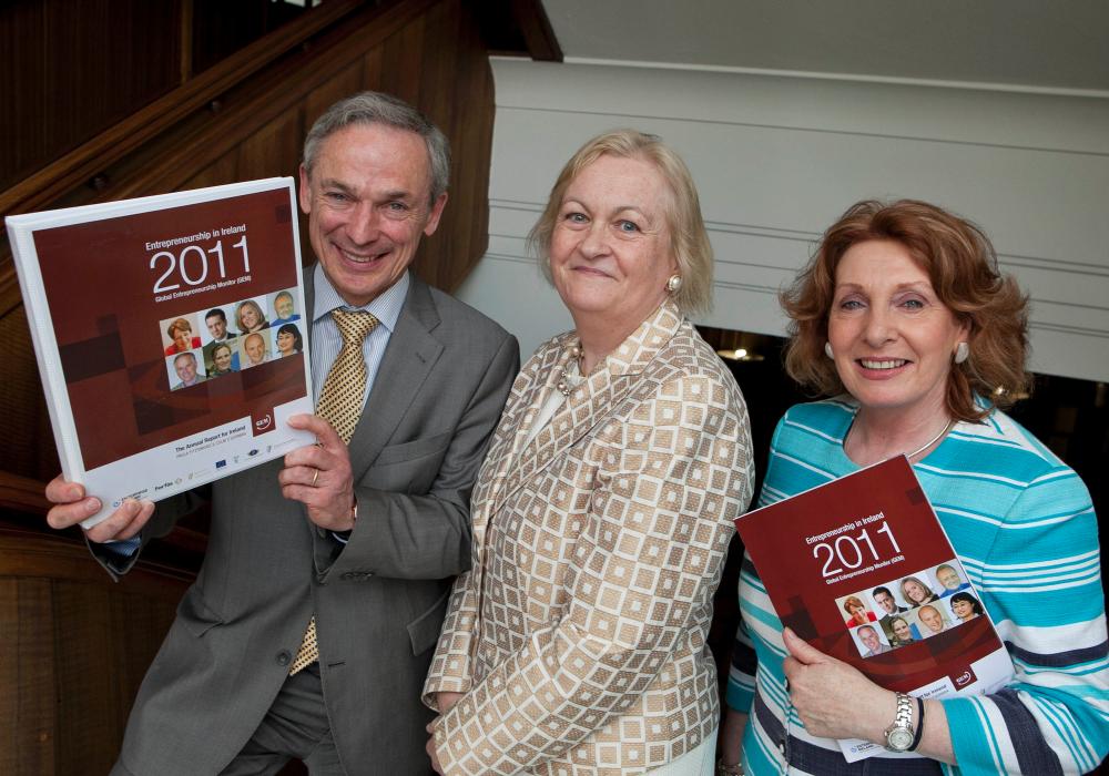 Pictured at the launch of the 2011 Global Entrepreneurship Monitor (GEM) Report for Ireland are (l-r): Richard Bruton TD, Minister for Jobs, Enterprise and Innovation, Paula Fitzsimons, Report Co-Author and National GEM Coordinator, and Kathleen Lynch TD, Minister for Disability, Equality, Mental Health and Older People