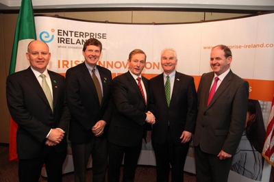 DC Trade Mission: Conor White (Daon), Jim Barnett (AARP), An Taoiseach Enda Kenny, Jim Williams (Daon), Frank Ryan, CEO Enterprise Ireland