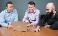 Pictured L-R: Gerard O'Keeffe, CEO; Paul Coyle, Commercial Director; Sean O'Reilly, CTO, GeoPal