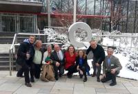 Some of the Enterprise Ireland clients outside the QVC studio in Pennsylvania