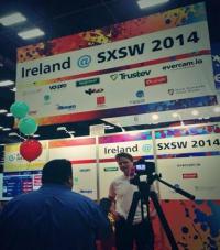 Marco Herbst, CEO of Evercam.io, speaking at the Ireland@SXSW stand